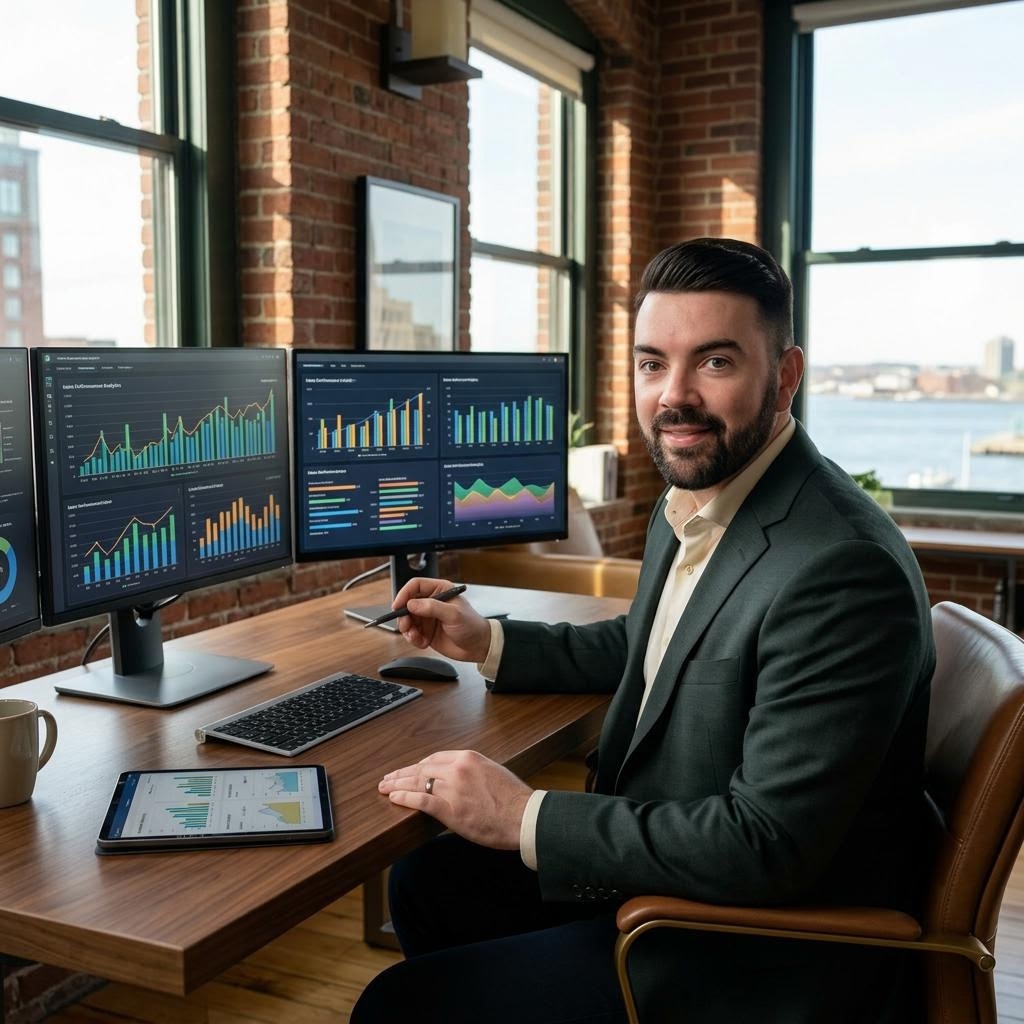 AI assisted editorial depiction of John P. Cronin discussing ai revenue infrastructure