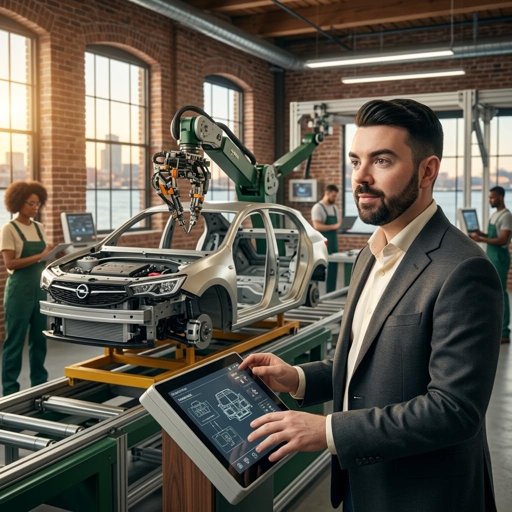 AI assisted editorial depiction of John P. Cronin discussing automate or redesign work