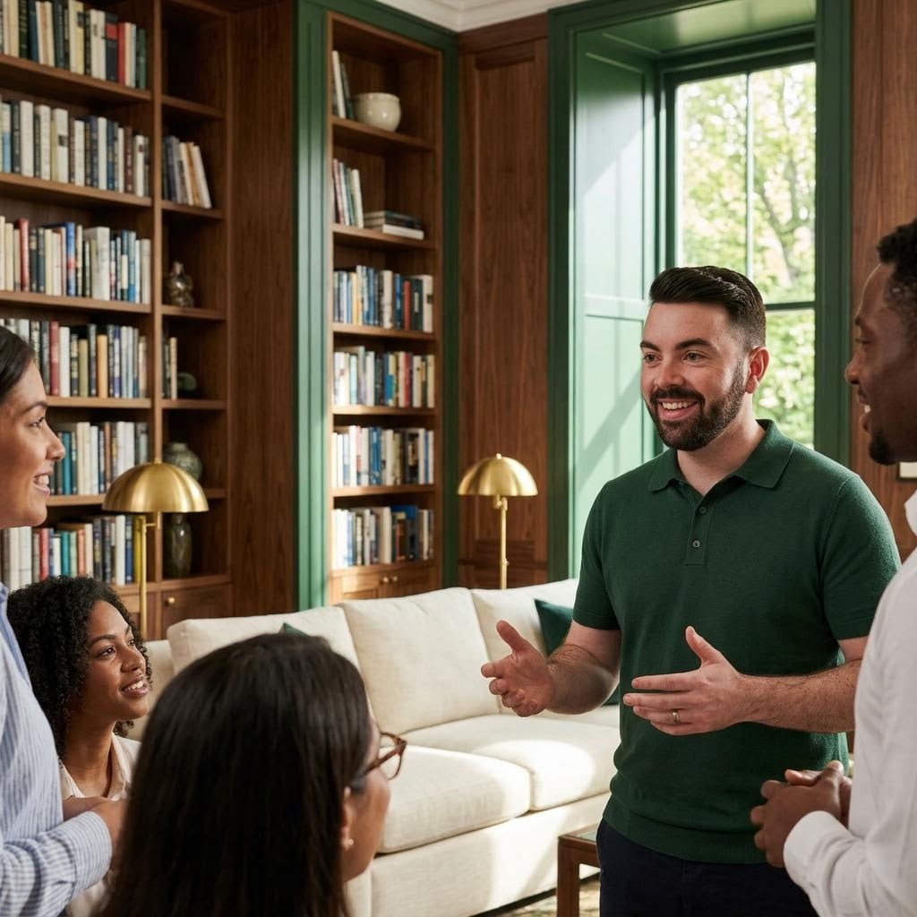 AI assisted editorial depiction of John P. Cronin discussing scaling reinvention