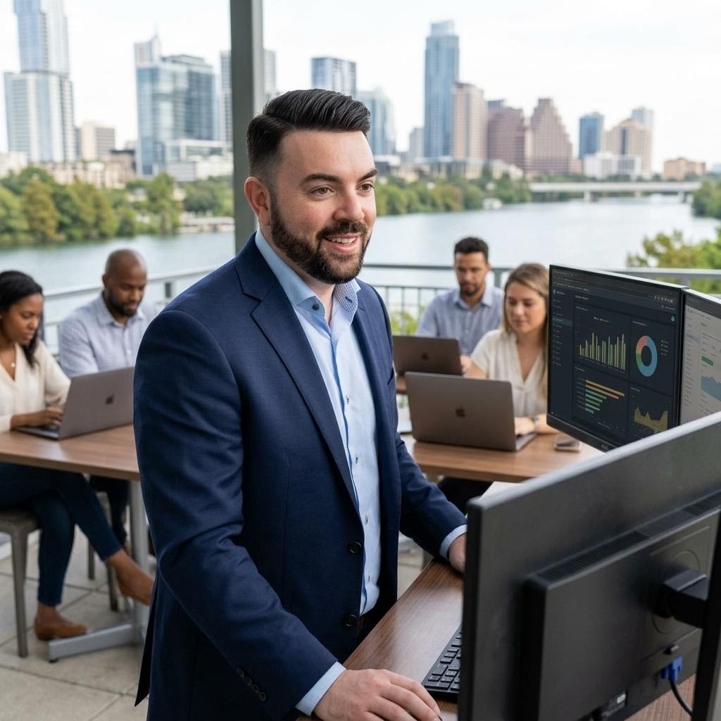AI assisted editorial depiction of John P. Cronin discussing architect data foundation for ai