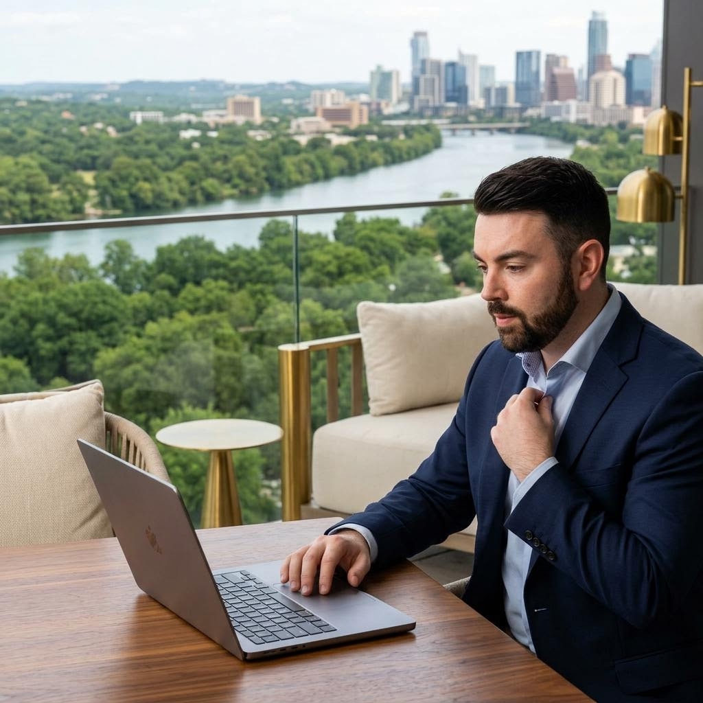 AI assisted editorial depiction of John P. Cronin discussing marketing technology strategy
