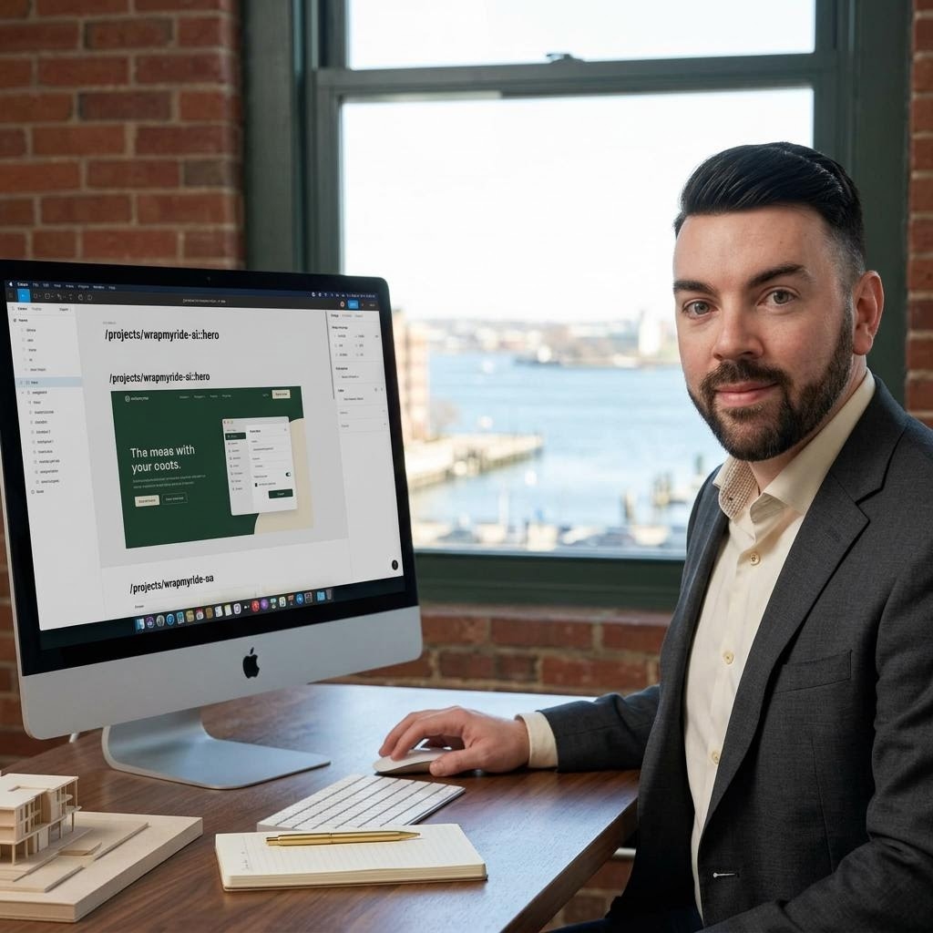 AI assisted editorial depiction of John P. Cronin discussing wrapmyride ai